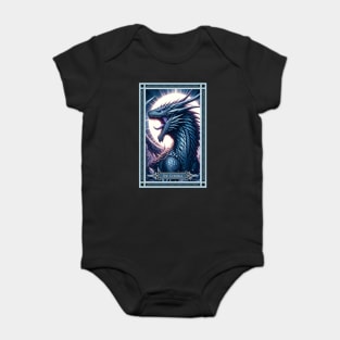 The Godzilla Tarot Card Baby Bodysuit